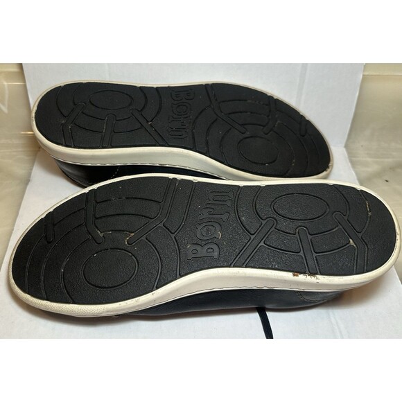 Born Leather Sneakers Men 9.5 Black Casual Comfort Lace Up Shoes